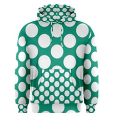 Emerald Green Polkadot Men s Pullover Hoodie by Zandiepants