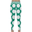 Emerald Green Polkadot Yoga Leggings View1