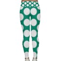 Emerald Green Polkadot Yoga Leggings View2