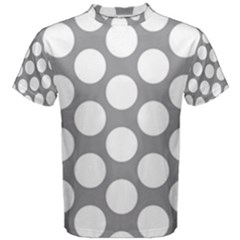 Grey Polkadot Men s Cotton Tee by Zandiepants