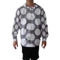 Grey Polkadot Hooded Wind Breaker (kids) by Zandiepants