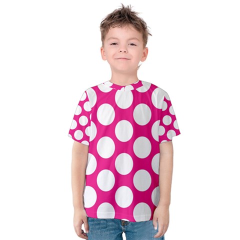 Pink Polkadot Kid s Cotton Tee by Zandiepants