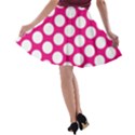 Pink Polkadot A-line Skater Skirt View2