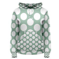 Jade Green Polkadot Women s Pullover Hoodie by Zandiepants