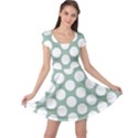 Jade Green Polkadot Cap Sleeve Dresses View1