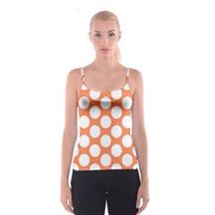 Orange Polkadot Spaghetti Strap Top by Zandiepants