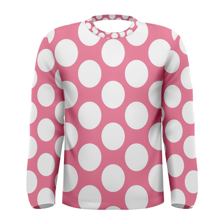 Pink Polkadot Men s Long Sleeve Tee