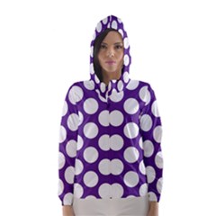 Purple Polkadot Hooded Wind Breaker (women) by Zandiepants