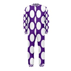 Purple Polkadot Onepiece Jumpsuit (kids) by Zandiepants