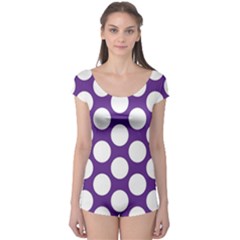 Purple Polkadot Boyleg Leotard (ladies) by Zandiepants