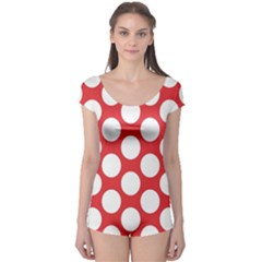 Red Polkadot Boyleg Leotard (ladies) by Zandiepants