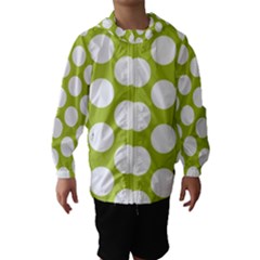 Spring Green Polkadot Hooded Wind Breaker (kids) by Zandiepants