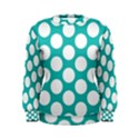 Turquoise Polkadot Pattern Women s Sweatshirt View1