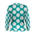 Turquoise Polkadot Pattern Women s Sweatshirt View2