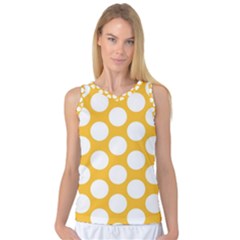 Sunny Yellow Polkadot Women s Basketball Tank Top by Zandiepants