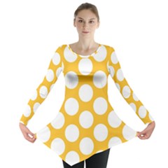 Sunny Yellow Polkadot Long Sleeve Tunic 