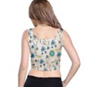 Whimsical Flowers Blue Crop Top View3