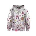 Pink whimsical flowers on pink Kids  Zipper Hoodie View1