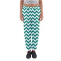 Emerald Green And White Zigzag Women s Jogger Sweatpants View1