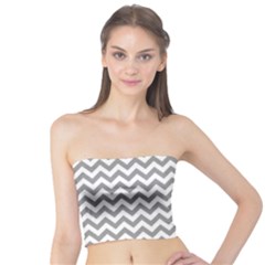 Grey And White Zigzag Tube Top by Zandiepants