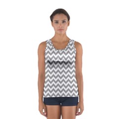 Grey And White Zigzag Tops by Zandiepants