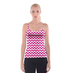 Hot Pink And White Zigzag Spaghetti Strap Top by Zandiepants