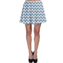 Blue And White Zigzag Skater Skirt View1