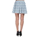 Blue And White Zigzag Skater Skirt View2