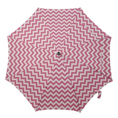 Pink And White Zigzag Hook Handle Umbrellas (small) by Zandiepants