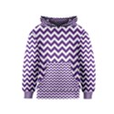 Purple And White Zigzag Pattern Kids  Pullover Hoodie View1