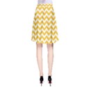 Sunny Yellow And White Zigzag Pattern A-Line Skirt View2