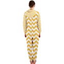 Sunny Yellow And White Zigzag Pattern Hooded Jumpsuit (Ladies)  View2