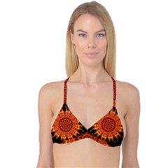 Flaming Sun Reversible Tri Bikini Top by Zandiepants