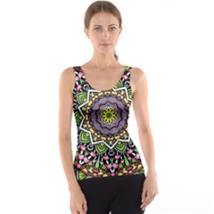 Psychedelic Leaves Mandala Tank Top by Zandiepants