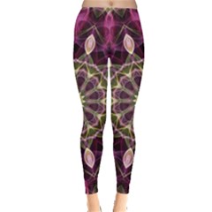 Purple Flower Leggings  by Zandiepants