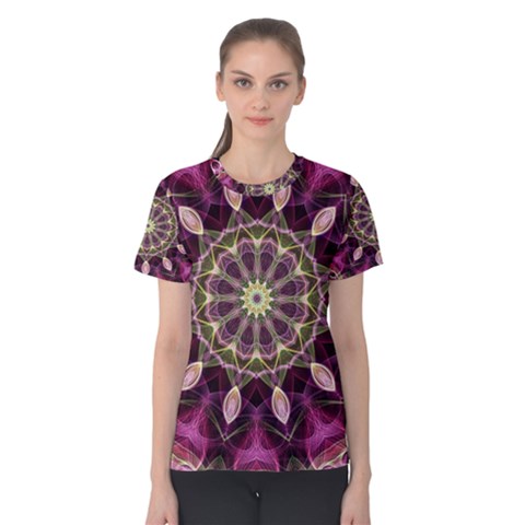 Purple Flower Women s Cotton Tee by Zandiepants