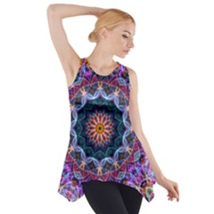 Purple Lotus Side Drop Tank Tunic by Zandiepants