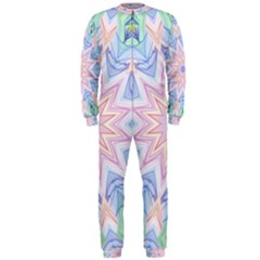 Soft Rainbow Star Mandala Onepiece Jumpsuit (men)  by Zandiepants