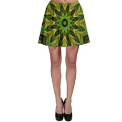 Woven Jungle Leaves Mandala Skater Skirt by Zandiepants