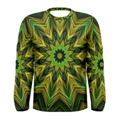 Woven Jungle Leaves Mandala Men s Long Sleeve Tee by Zandiepants