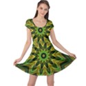 Woven Jungle Leaves Mandala Cap Sleeve Dresses View1