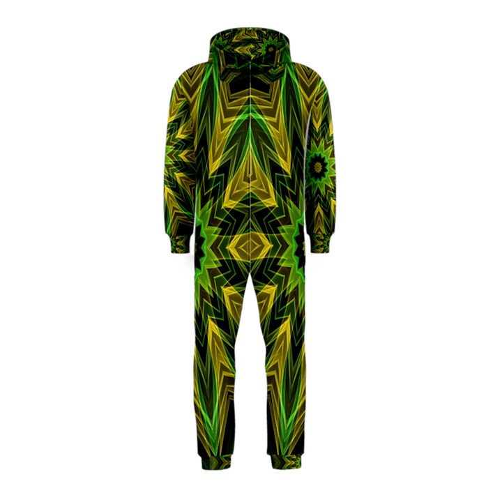 Woven Jungle Leaves Mandala Hooded Jumpsuit (Kids)