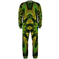 Woven Jungle Leaves Mandala Onepiece Jumpsuit (men)  by Zandiepants