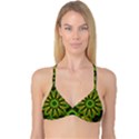 Woven Jungle Leaves Mandala Reversible Tri Bikini Top View3