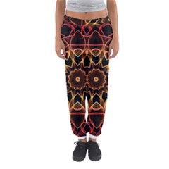 Yellow And Red Mandala Women s Jogger Sweatpants by Zandiepants