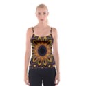 Yellow Purple Lotus Mandala Spaghetti Strap Top View1