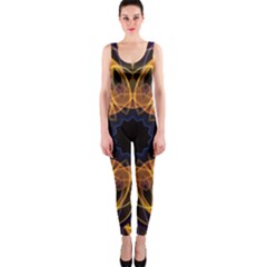 Yellow Purple Lotus Mandala Onepiece Catsuit by Zandiepants