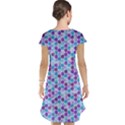 Purple Blue Cubes Cap Sleeve Nightdress View2