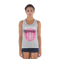 Cheerleader Starbucks In Grey Tank Top  by GalaxySpirit