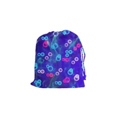 Bubbles On An Abstract Background Drawstring Pouch (small) by sirhowardlee